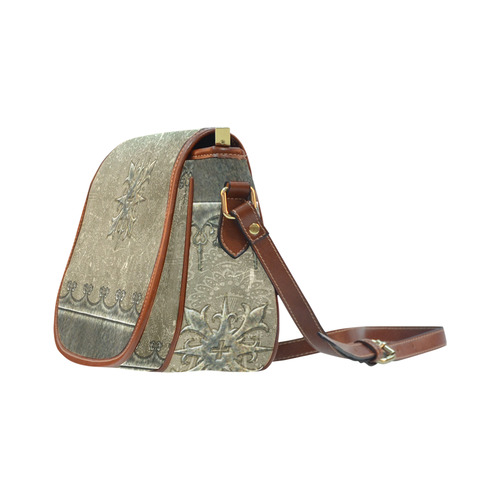 Elegant design with cross Saddle Bag/Small (Model 1649) Full Customization