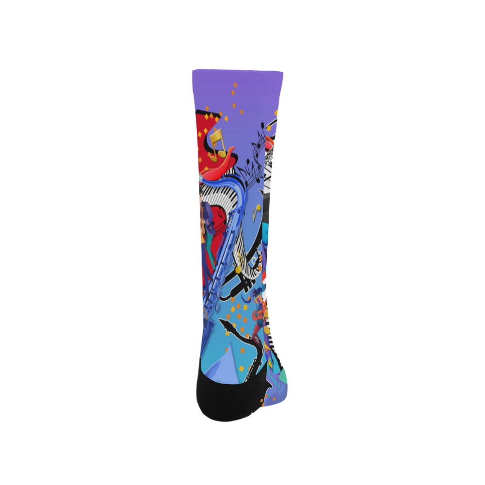 Juleez Jazzy Music Print Socks Trouser Socks