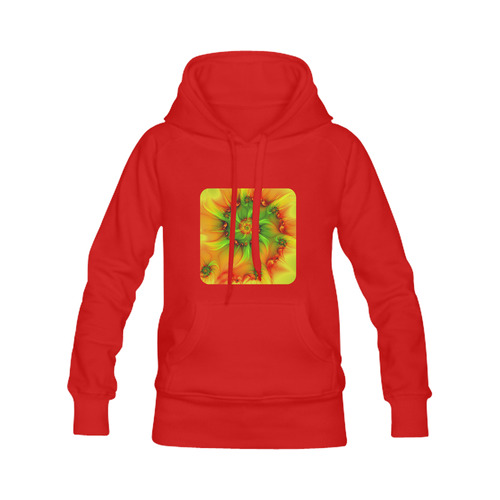 Hot Summer Green Orange Abstract Colorful Fractal Men's Classic Hoodie (Remake) (Model H10)
