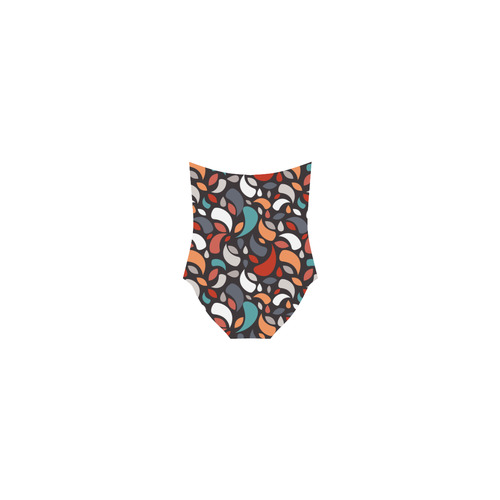 Colorful Leaves And Geometric Shapes Strap Swimsuit ( Model S05)