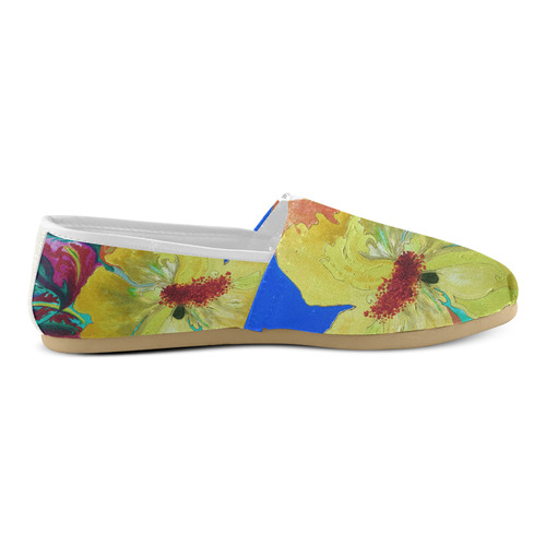 Birthday Yellow Rose Unisex Casual Shoes (Model 004)