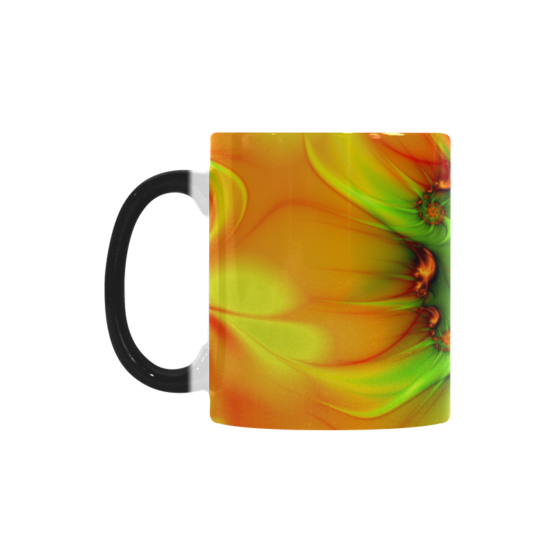 Hot Summer Green Orange Abstract Colorful Fractal Custom Morphing Mug