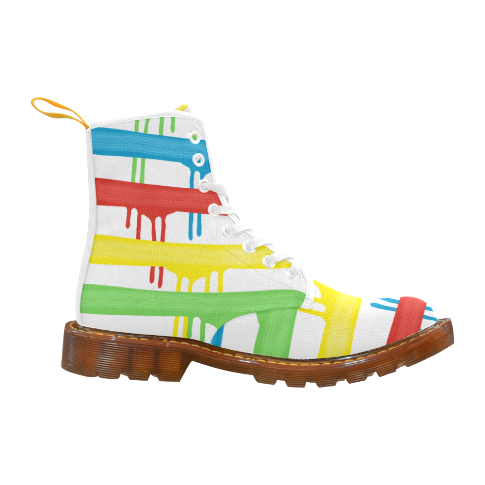 Rainbow Strokes of the Brush Martin Boots For Women Model 1203H
