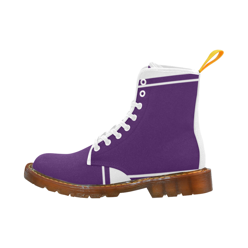 Dark Lilac Ribbon Martin Boots For Women Model 1203H