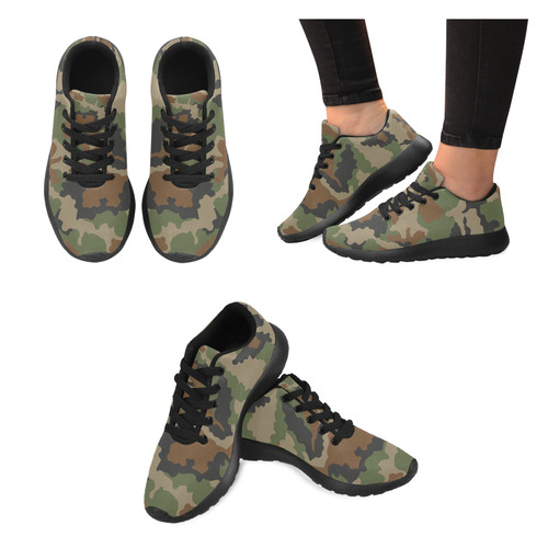 CAMOUFLAGE WOODLAND Women’s Running Shoes (Model 020)