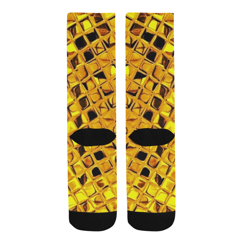 Metallic Yellow Trouser Socks