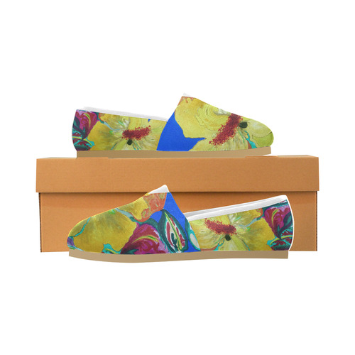 Birthday Yellow Rose Unisex Casual Shoes (Model 004)