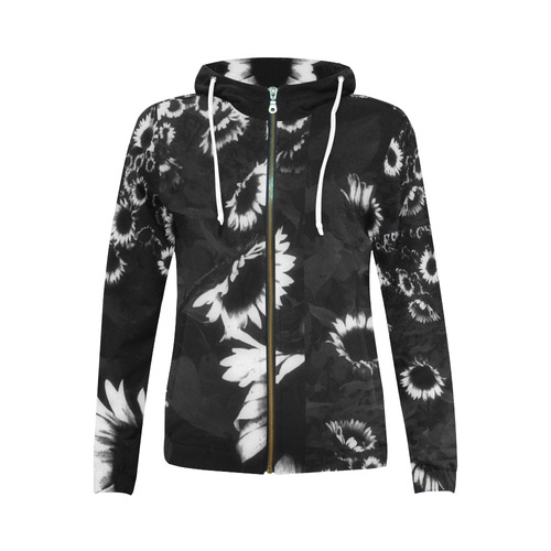 vyuufxs All Over Print Full Zip Hoodie for Women (Model H14)