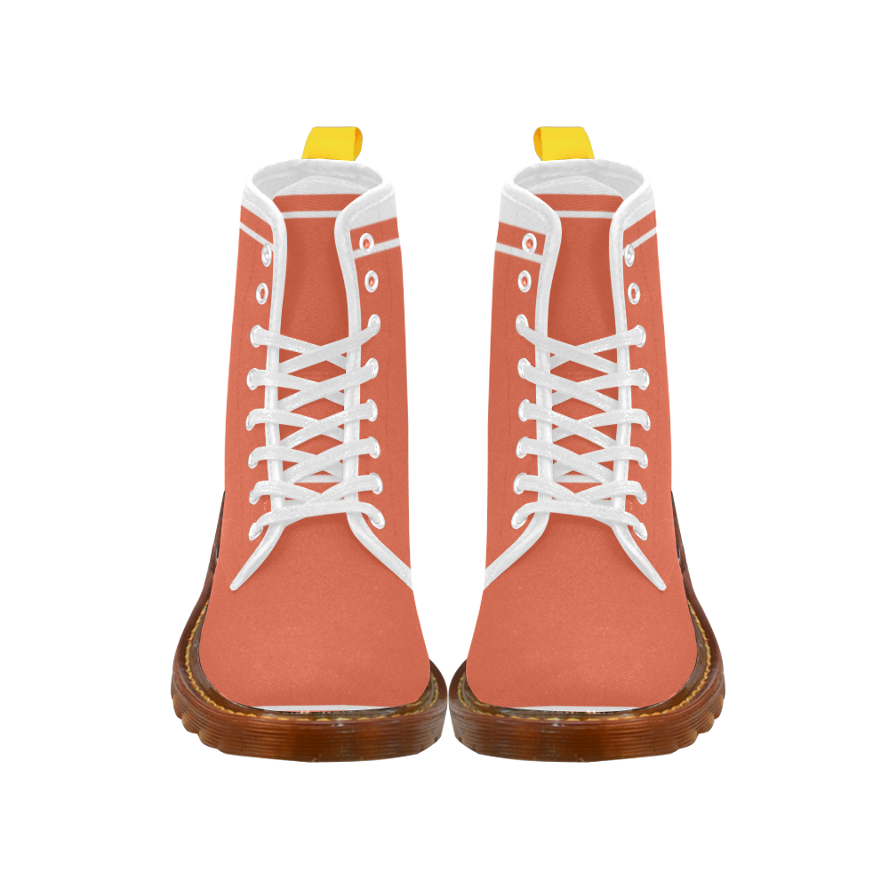 Red Orange Ribbon Martin Boots For Men Model 1203H
