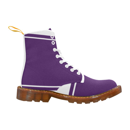 Dark Lilac Ribbon Martin Boots For Women Model 1203H