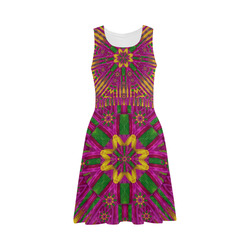 Feather stars mandala pop art Atalanta Sundress (Model D04)