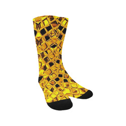 Metallic Yellow Trouser Socks