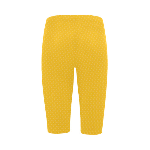 Yellow and White Anchor Hestia Cropped Leggings (Model L03)