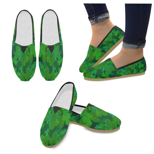 Sparkling Shamrock Unisex Casual Shoes (Model 004) | ID: D1647274