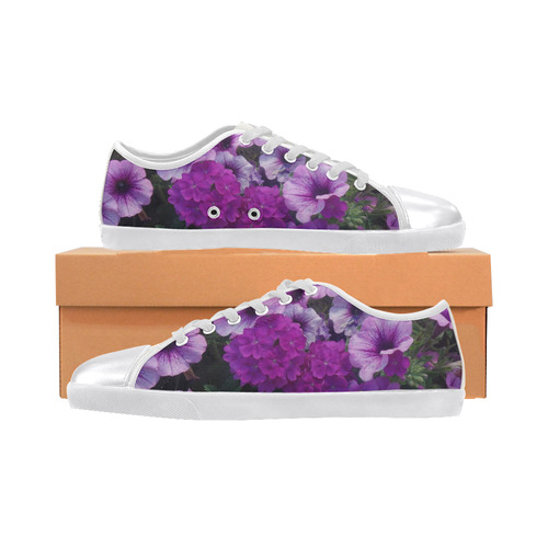 wonderful lilac flower mix by JamColors Canvas Shoes for Women/Large Size (Model 016)