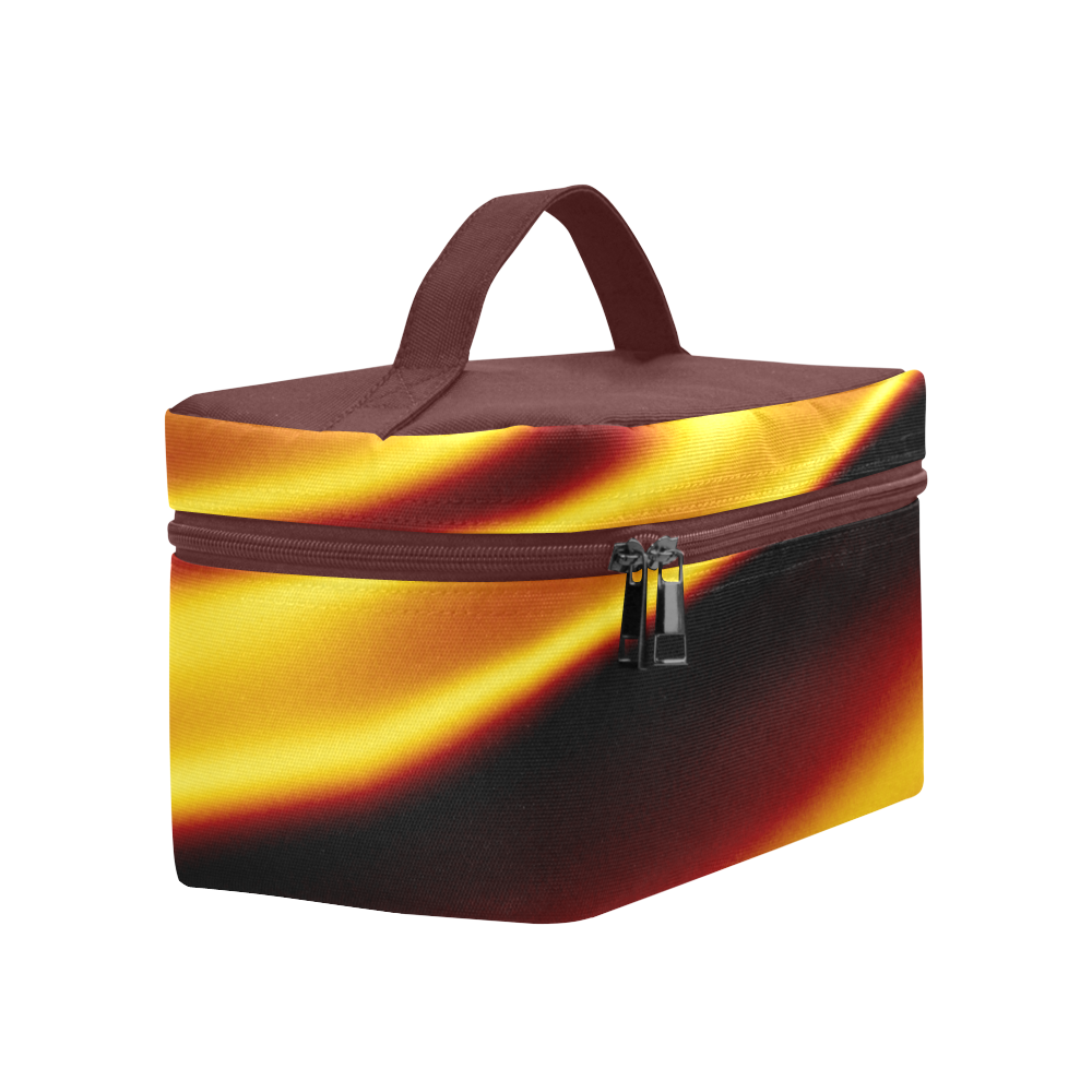 Abstract brown-orange glowing colors Cosmetic Bag/Large (Model 1658)