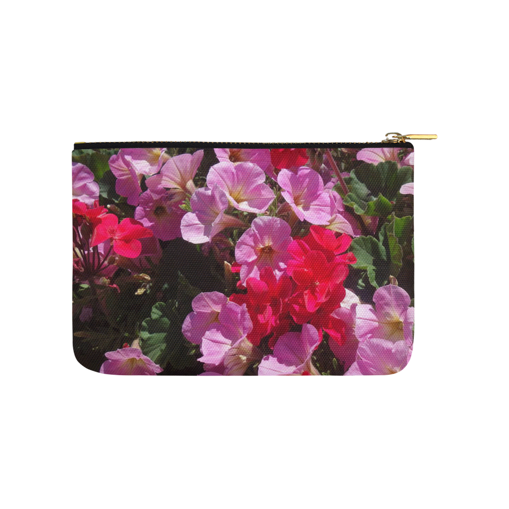 wonderful pink flower mix by JamColors Carry-All Pouch 9.5''x6''