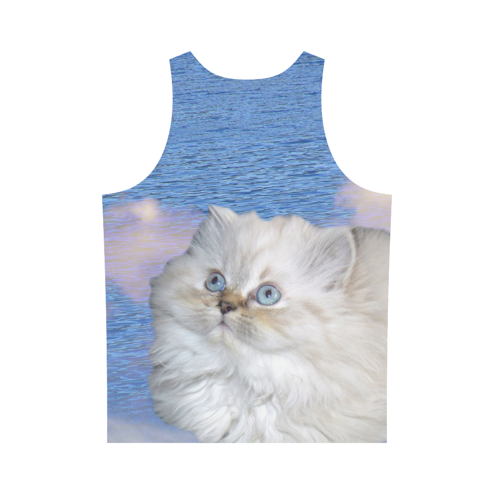 Cat and Water All Over Print Tank Top for Men (Model T43)