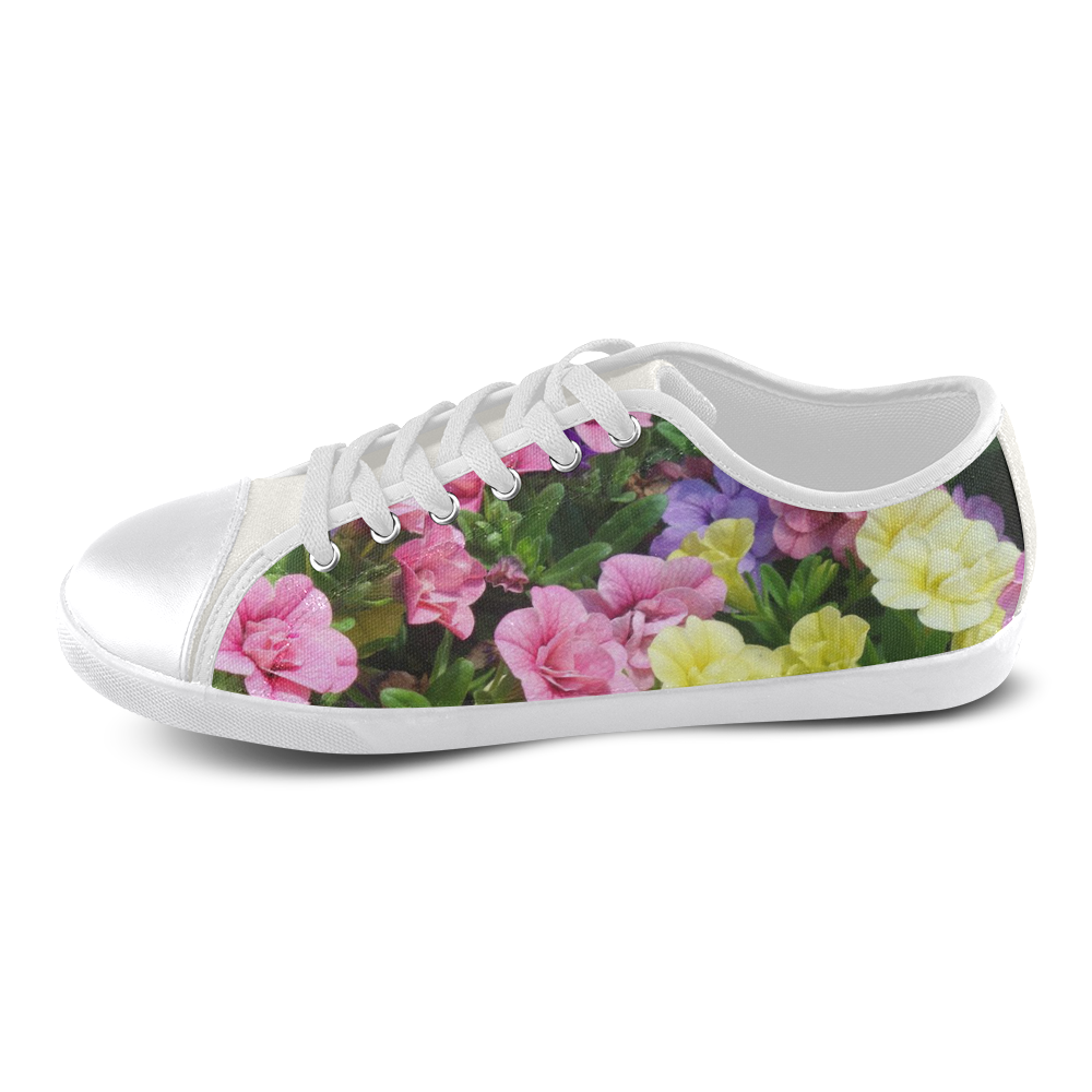 lovely flowers 17 by JamColors Canvas Shoes for Women/Large Size (Model 016)