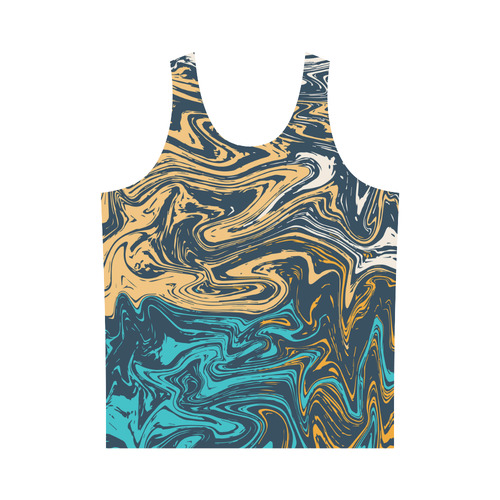 Marble Effect All Over Print Tank Top for Men (Model T43)