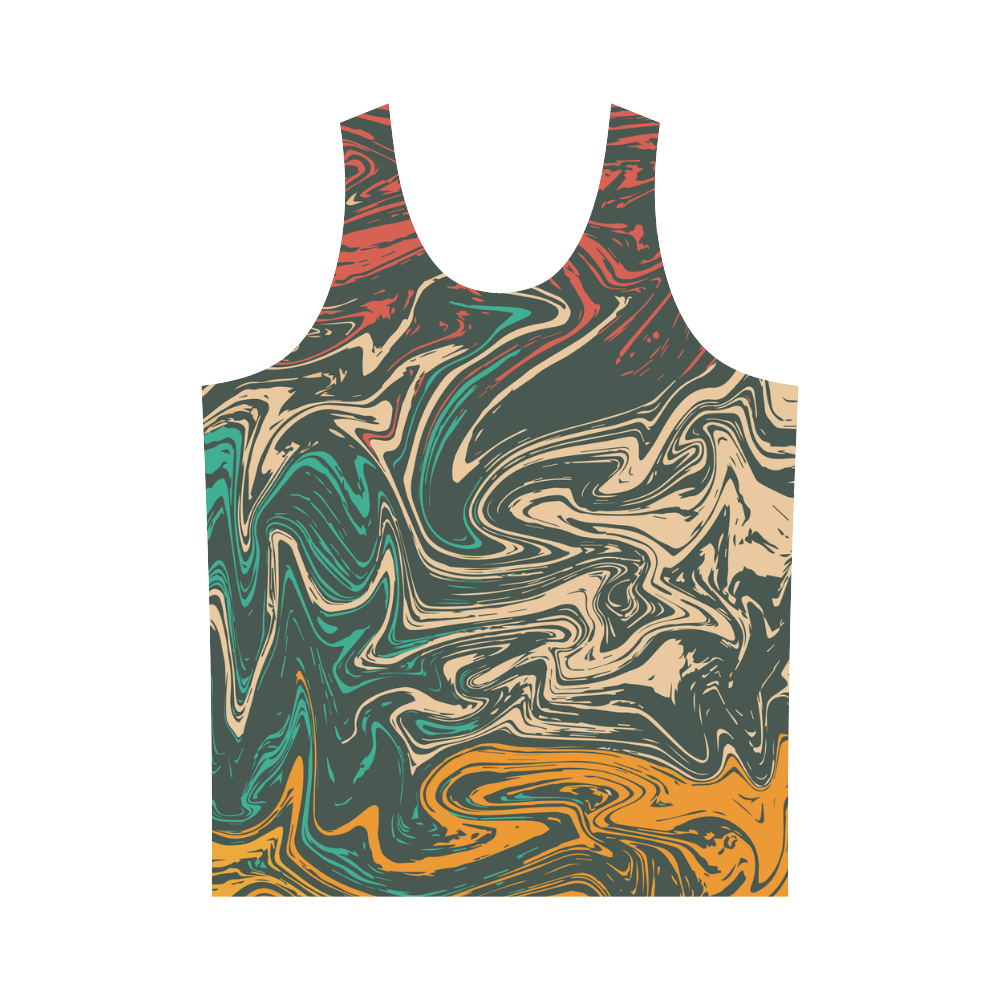 Colorful Marble All Over Print Tank Top for Men (Model T43)