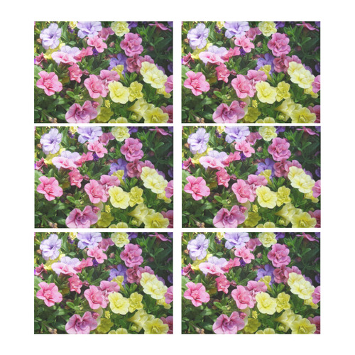 lovely flowers 17 by JamColors Placemat 14’’ x 19’’ (Set of 6)