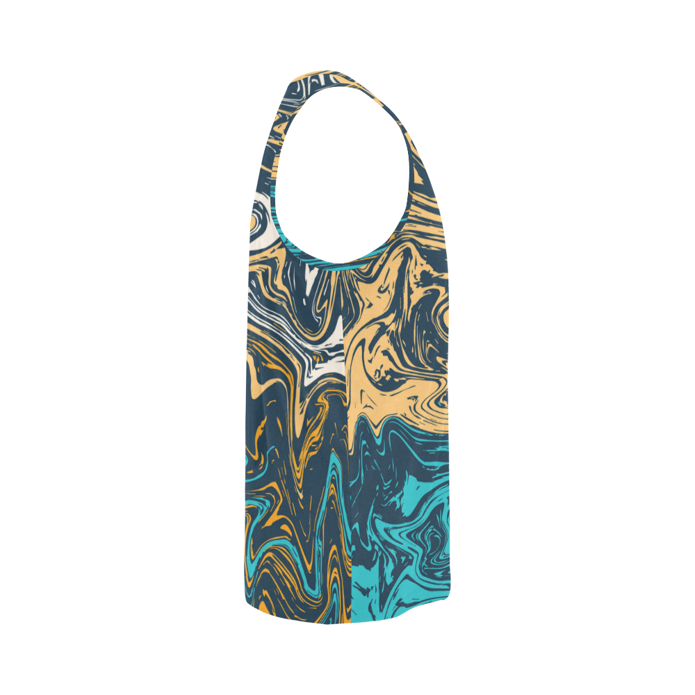 Marble Effect All Over Print Tank Top for Men (Model T43)