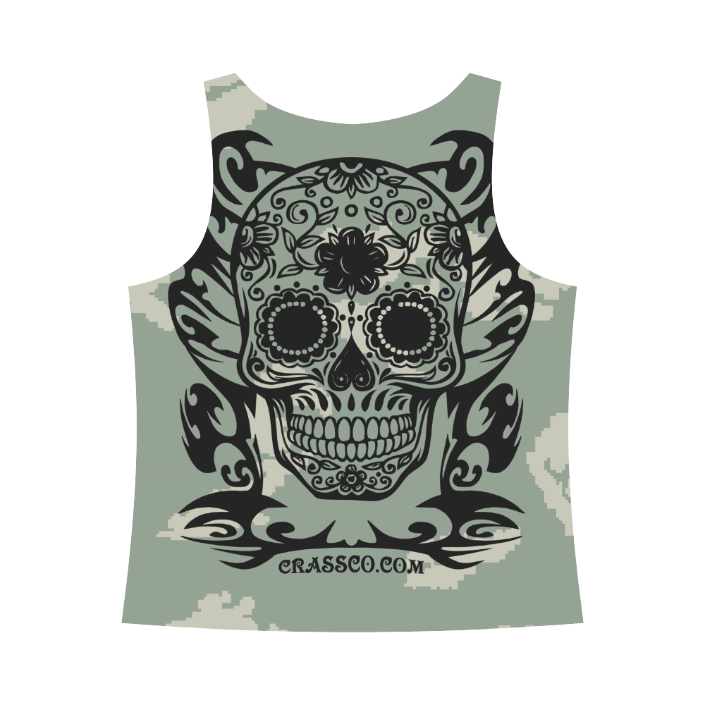 NAVY SKULL All Over Print Tank Top for Women (Model T43)