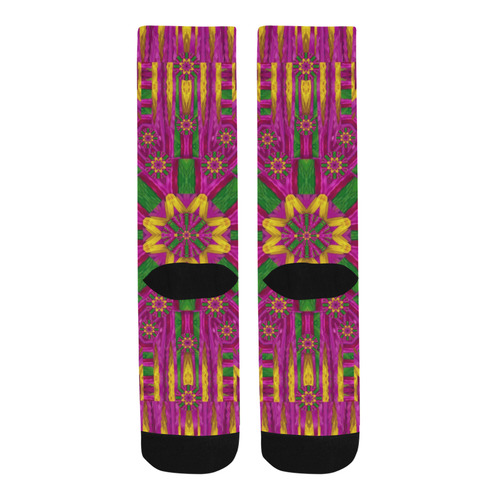 Feather stars mandala pop art Trouser Socks