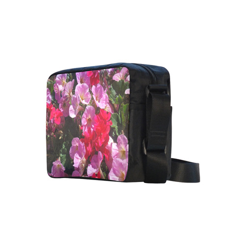 wonderful pink flower mix by JamColors Classic Cross-body Nylon Bags (Model 1632)