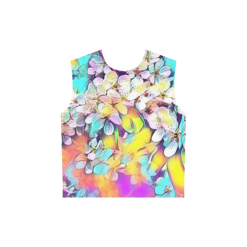 Floral ArtStudio 31 by JamColors All Over Print Sleeveless Hoodie for Women (Model H15)