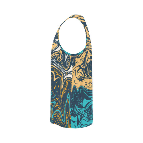 Marble Effect All Over Print Tank Top for Men (Model T43)