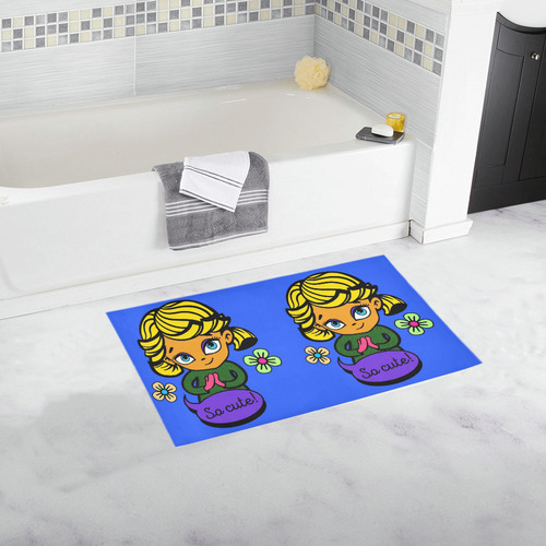 girl cute1 Bath Rug 16''x 28''