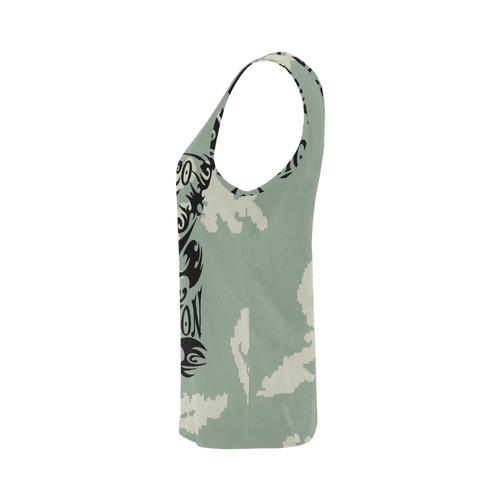 CAMOUFLAGE SKULL All Over Print Tank Top for Women (Model T43)