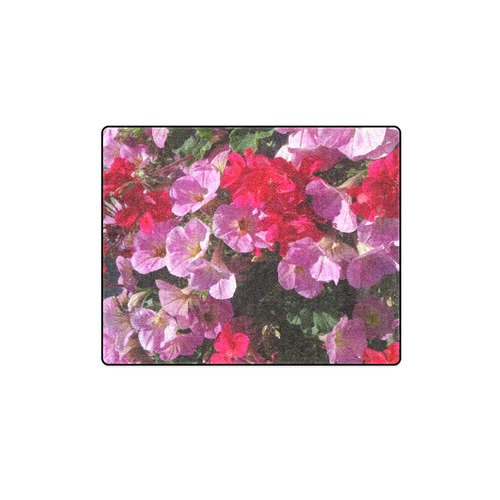 wonderful pink flower mix by JamColors Blanket 40"x50"