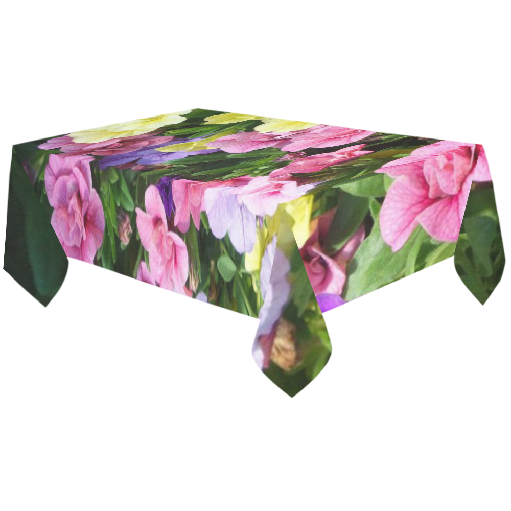 lovely flowers 17 by JamColors Cotton Linen Tablecloth 60"x120"