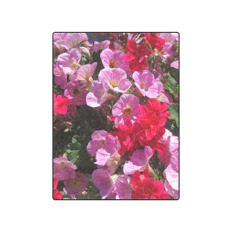 wonderful pink flower mix by JamColors Blanket 50"x60"