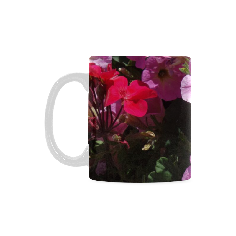 wonderful pink flower mix by JamColors White Mug(11OZ)