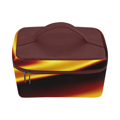Abstract brown-orange glowing colors Cosmetic Bag/Large (Model 1658)