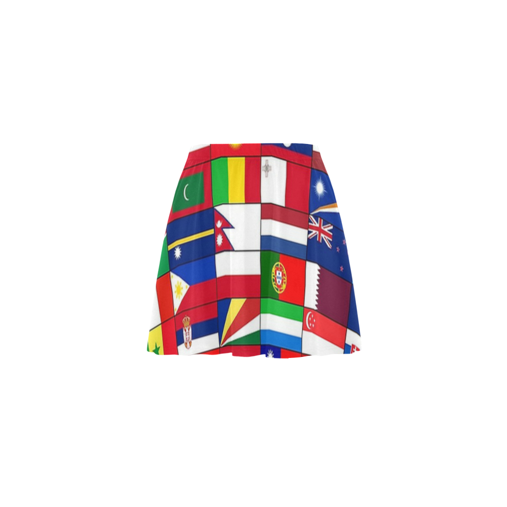 WORLD FLAGS 2 Mini Skating Skirt (Model D36)