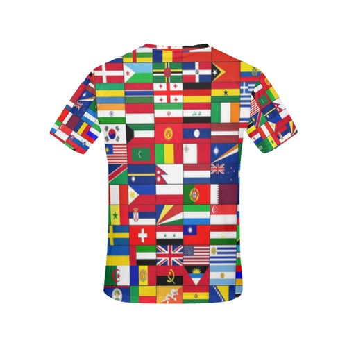 WORLD FLAGS 2 All Over Print T-Shirt for Women (USA Size) (Model T40)