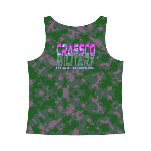 CAMOUFLAGE CRASSCO MILITARY All Over Print Tank Top for Women (Model T43)