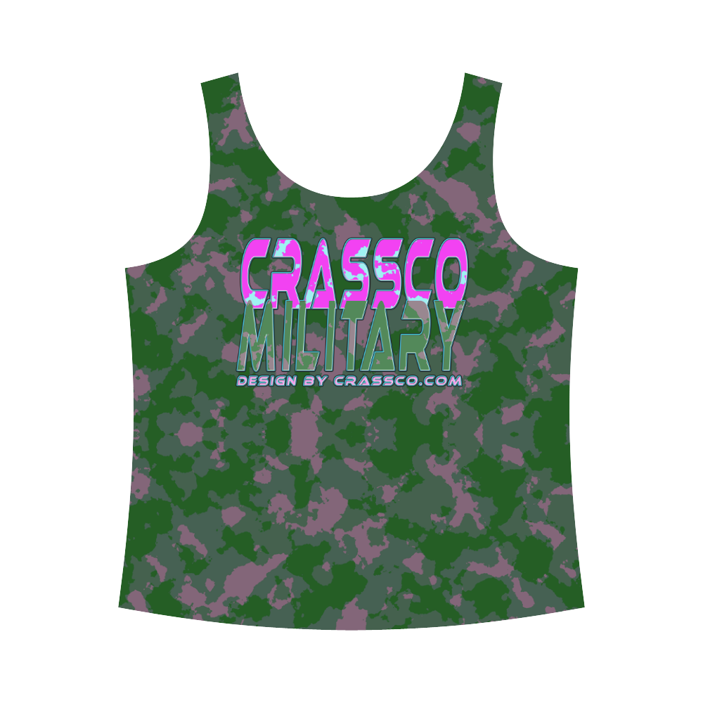 CAMOUFLAGE CRASSCO MILITARY All Over Print Tank Top for Women (Model T43)