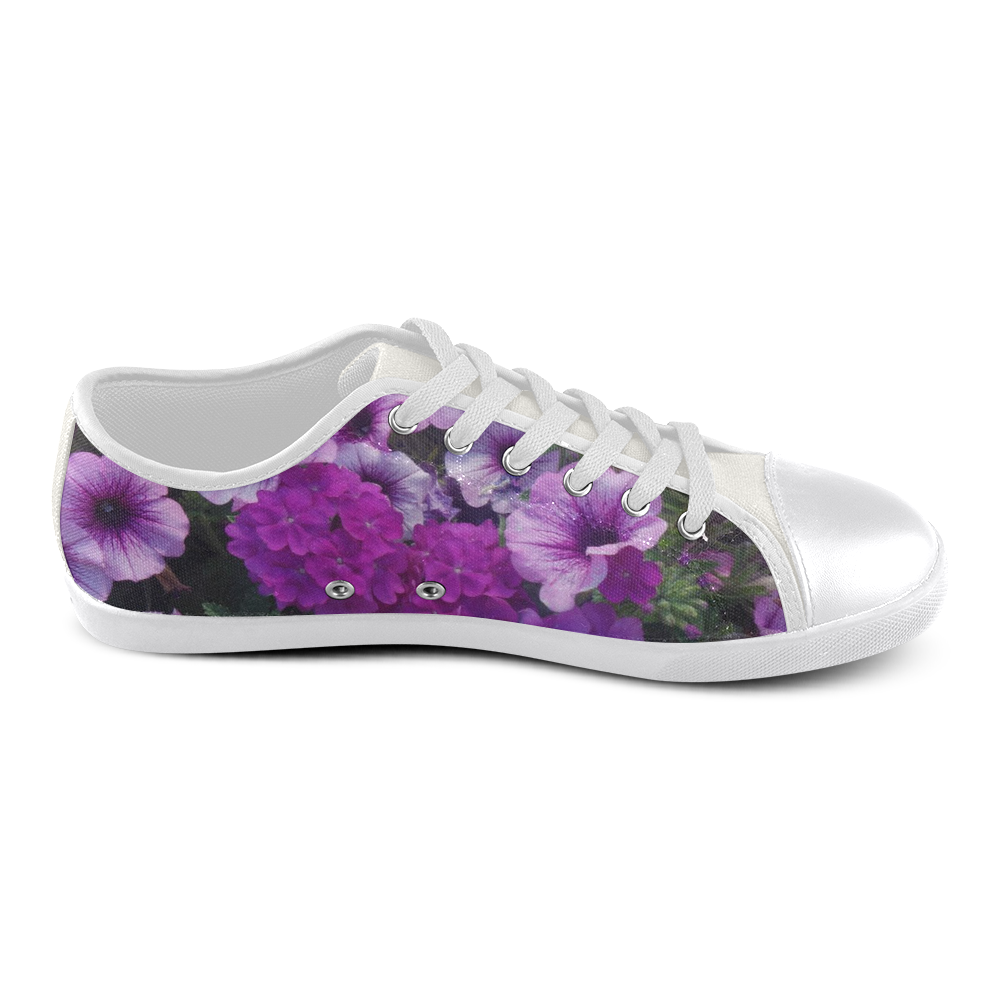 wonderful lilac flower mix by JamColors Canvas Shoes for Women/Large Size (Model 016)