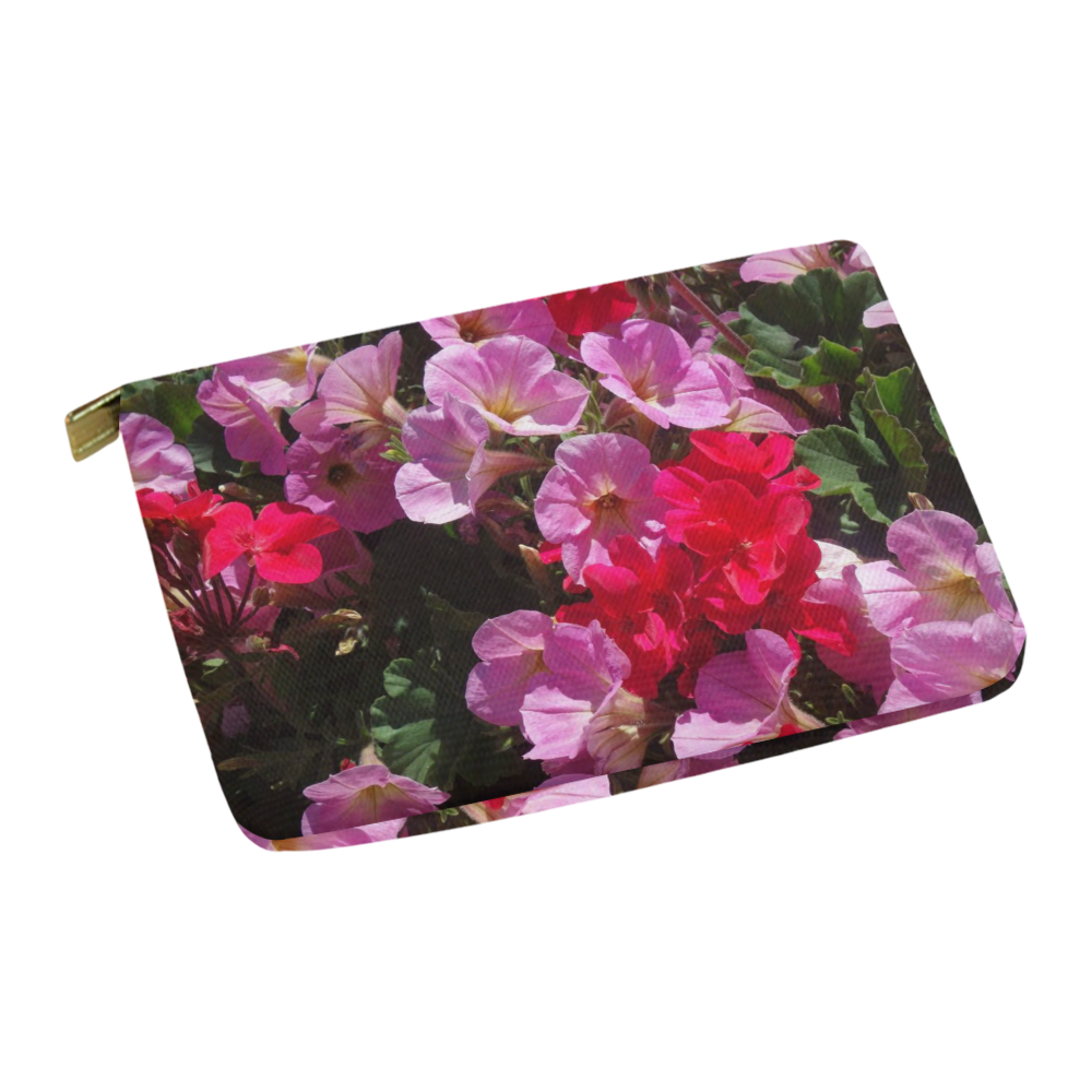 wonderful pink flower mix by JamColors Carry-All Pouch 12.5''x8.5''
