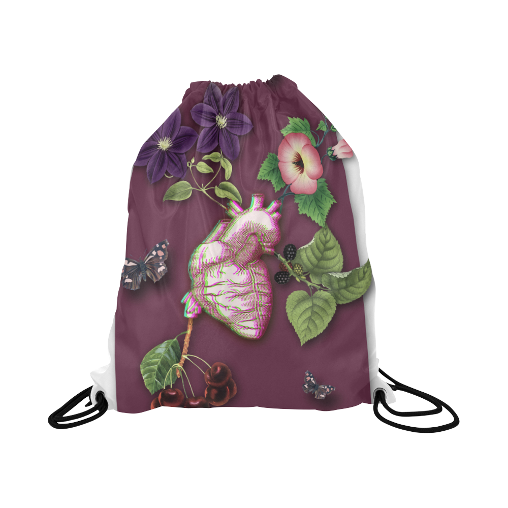 Ripened Heart Large Drawstring Bag Model 1604 (Twin Sides)  16.5"(W) * 19.3"(H)