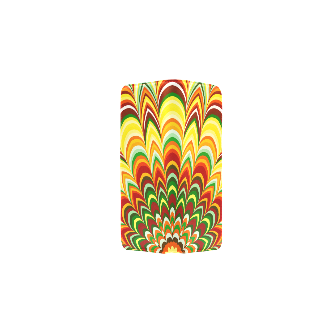 Colorful flower striped mandala Half Version Women's Clutch Wallet (Model 1637)