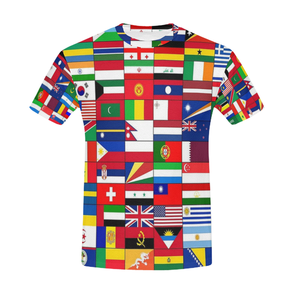 WORLD FLAGS 2 All Over Print T-Shirt for Men (USA Size) (Model T40)