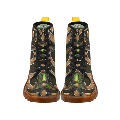 Collage Electric Beetle Custom Canvas Boots For Women Model 1203H