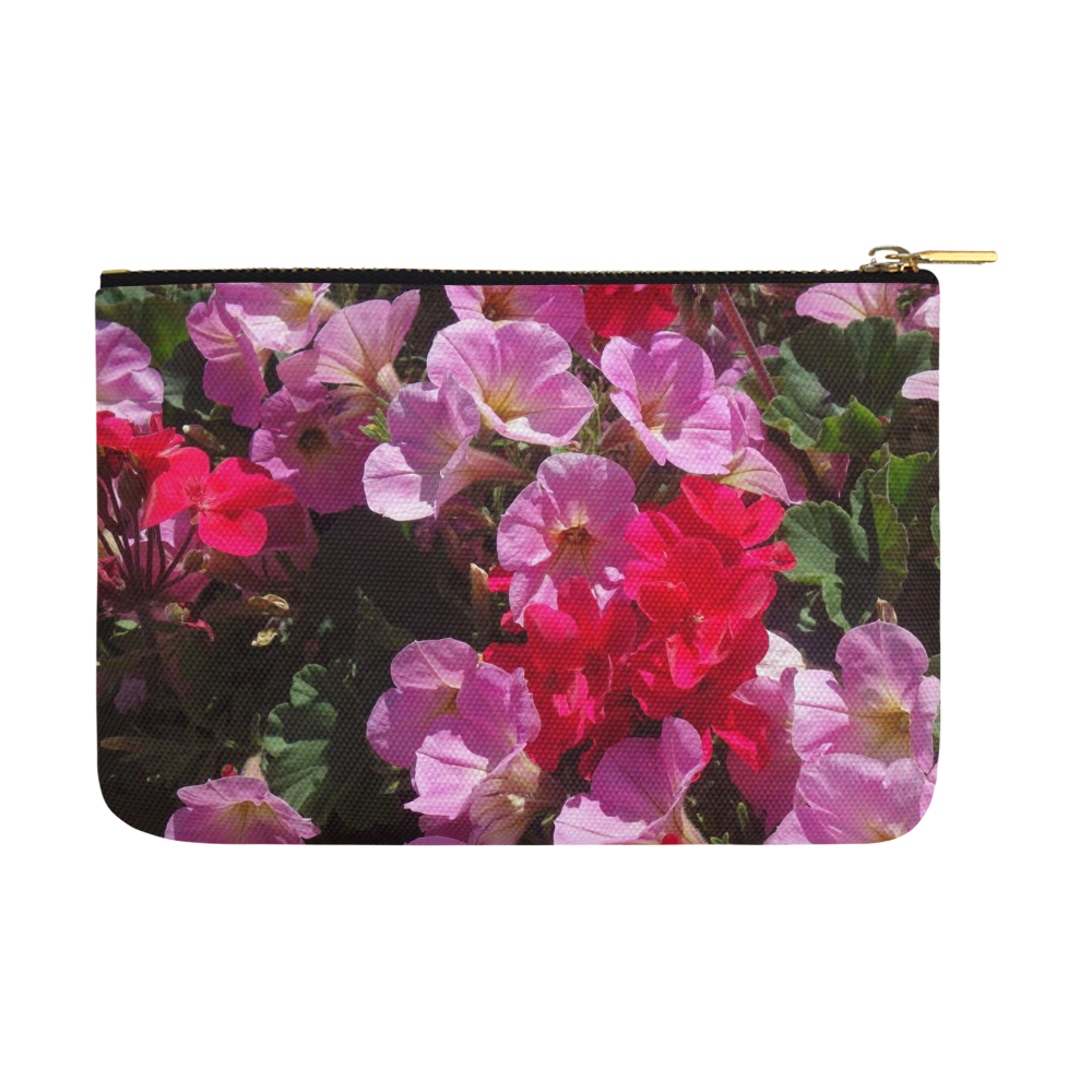 wonderful pink flower mix by JamColors Carry-All Pouch 12.5''x8.5''